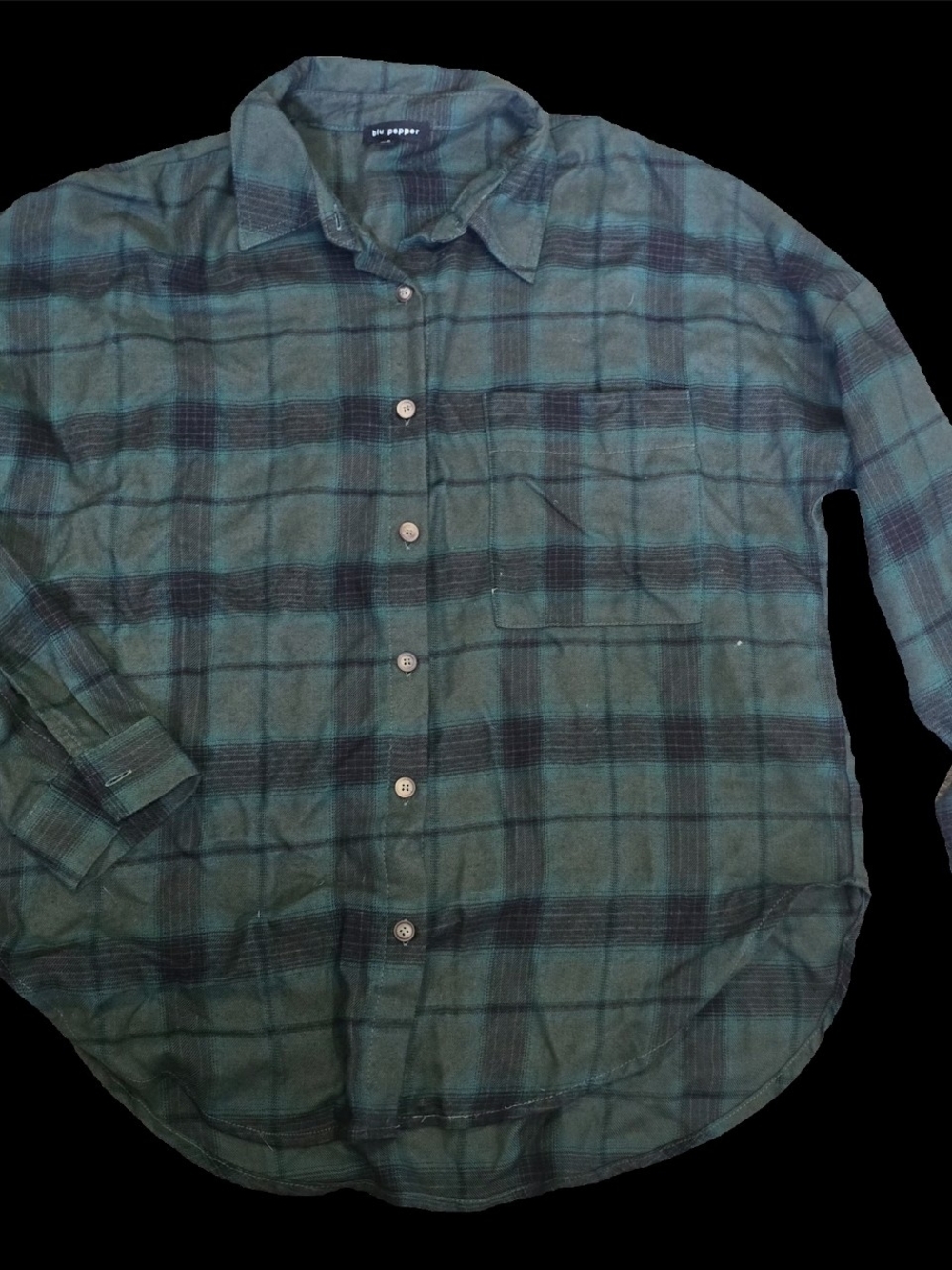 Women's Plaid Button-Down Shirt